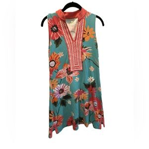 Spartina Teal Floral Dress